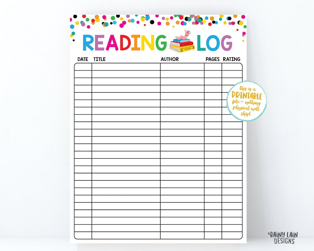 Reading Log Printable Reading Log For Kids, Spring Reading Log within Preschool Reading Log Printable