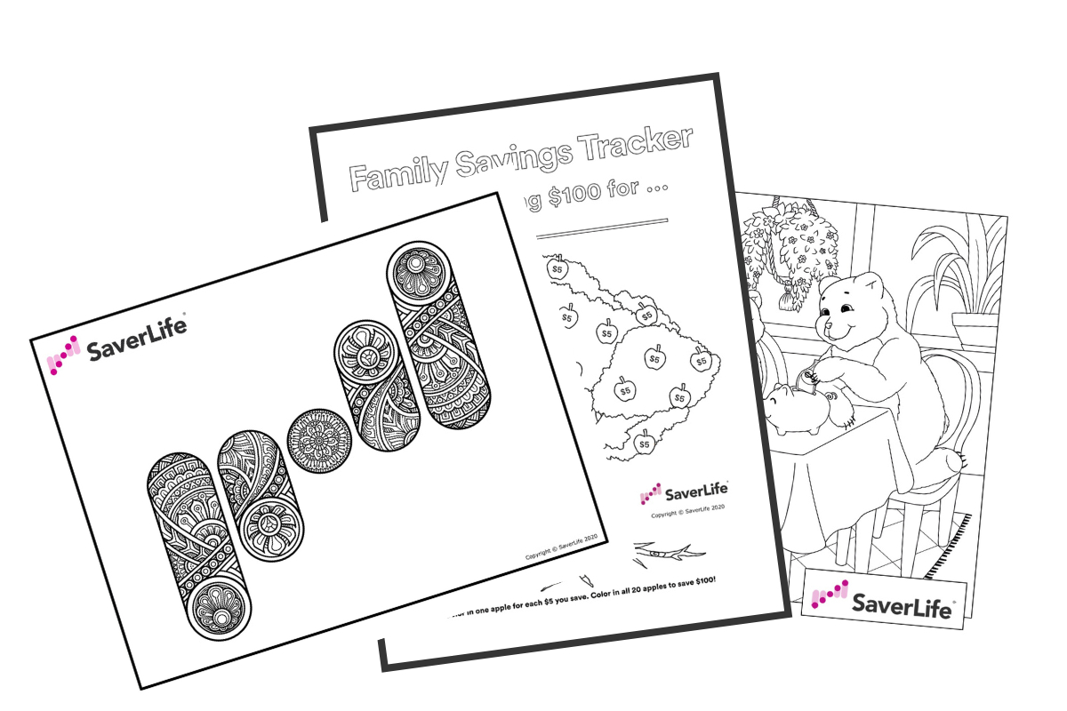 Saverlife Saving Money Coloring Pages: Free Printable Savings throughout Free Printable Savings Tracker Coloring Pages