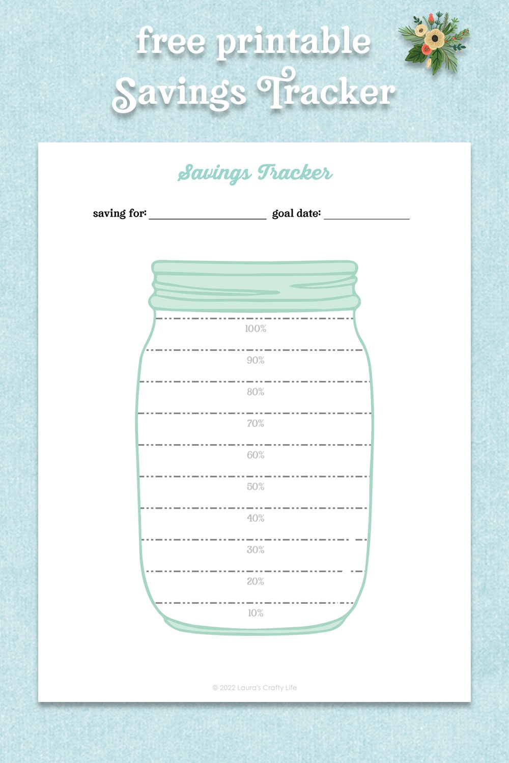 Savings Jar Printable regarding Free Printable Mason Jar Savings Tracker