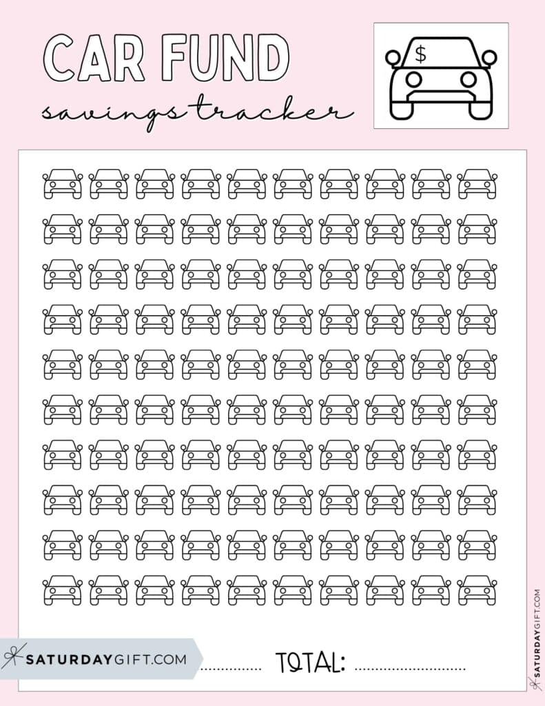 Savings Tracker Printable - 51 Cute &amp;amp; Free Templates regarding Car Savings Tracker Printable Free