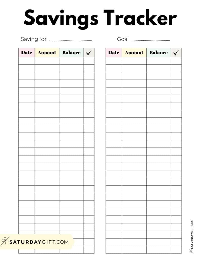 Savings Tracker Printable - 51 Cute &amp;amp; Free Templates with regard to Printable Savings Tracker