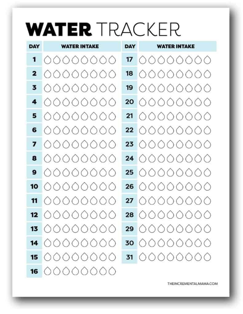 The Best 8 Free Monthly Water Tracker Printable Pdfs regarding Water Habit Tracker Printable