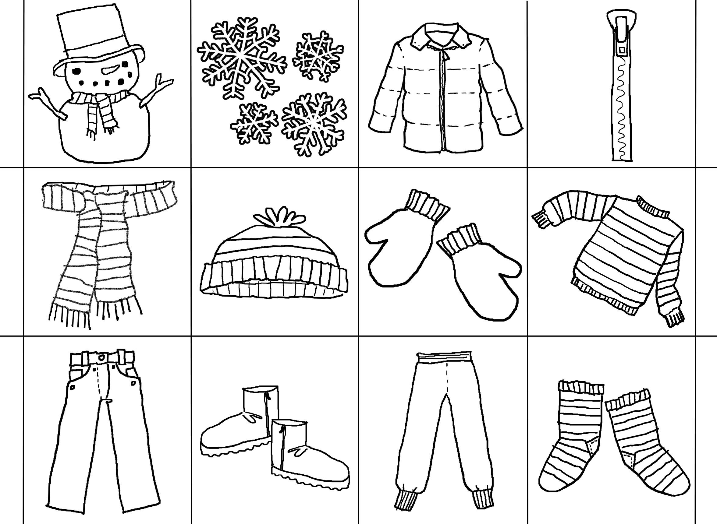 The Jacket I Wear In The Snow | Articulation360 for Winter Clothes Printables Preschool