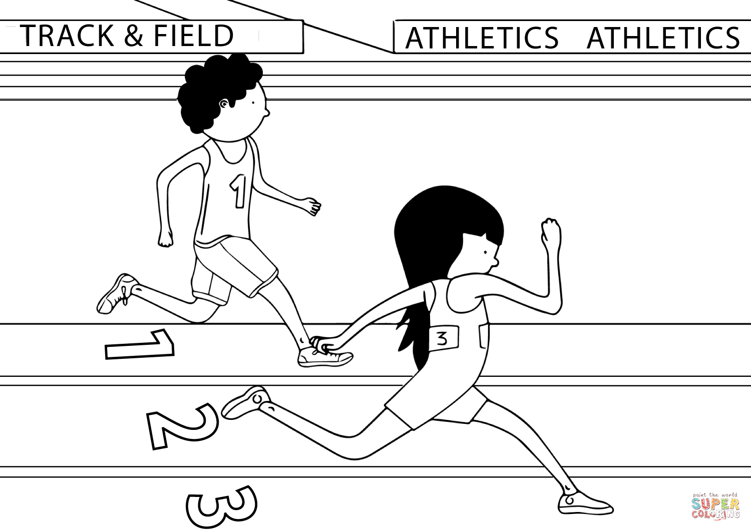 Track And Field Coloring Page | Free Printable inside Printable Track and Field Coloring Pages