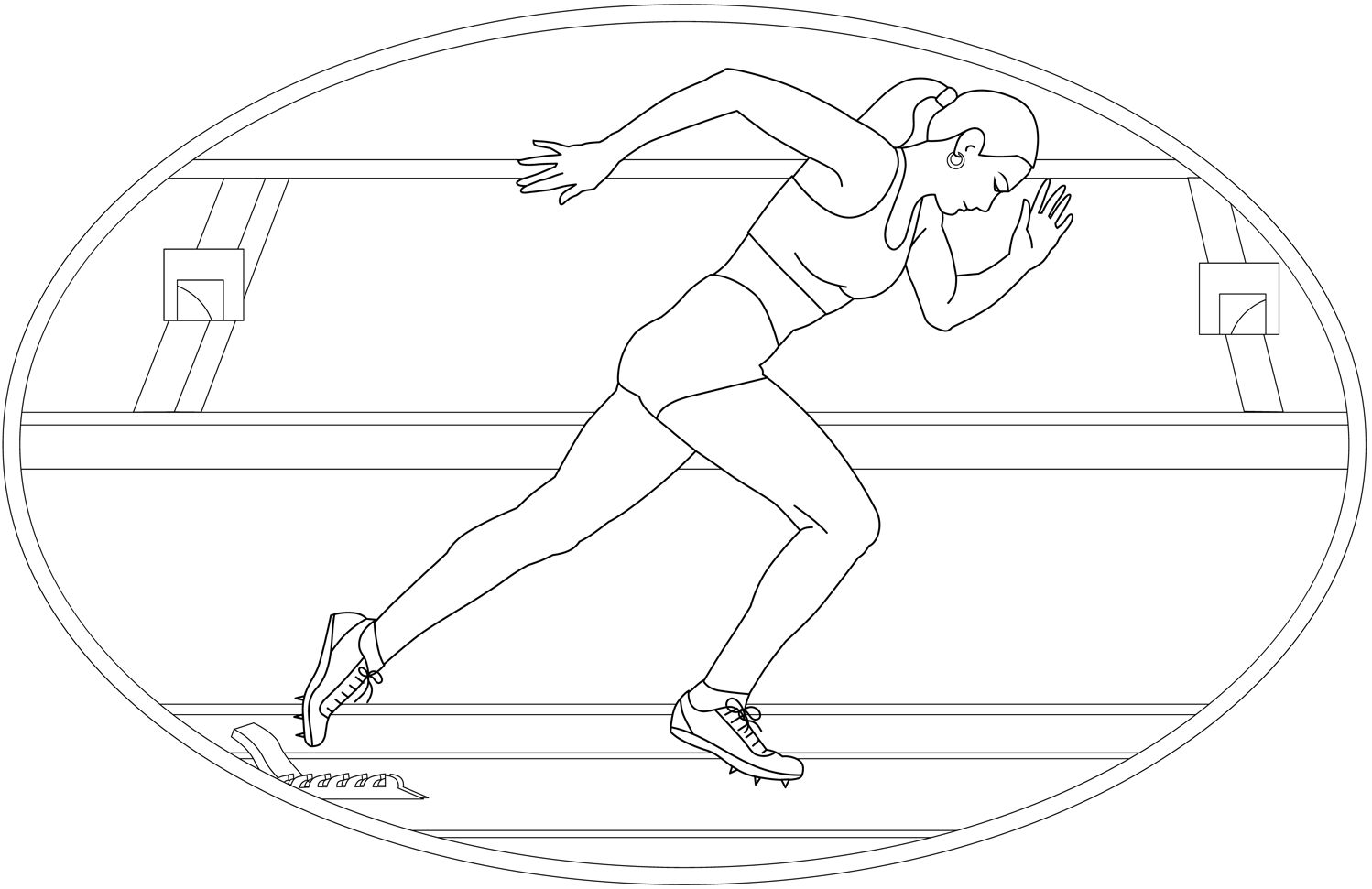 Track And Field Coloring Page | Free Printable with Printable Track and Field Coloring Pages