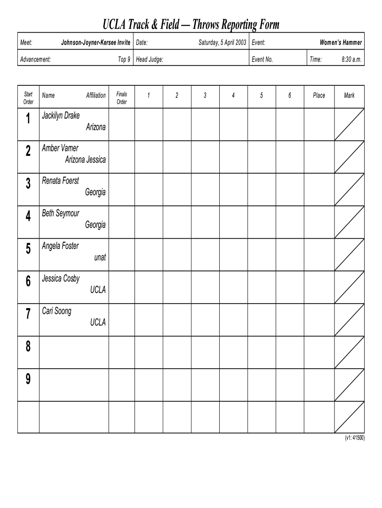 Track And Field Score Sheet Pdf: Fill Out &amp;amp; Sign Online | Dochub for Free Printable Track And Field Score Sheets