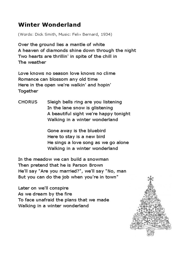 Walking In A Winter Wonderland Themed Printables - Worksheets Library pertaining to Walking in a Winter Wonderland Lyrics Printable