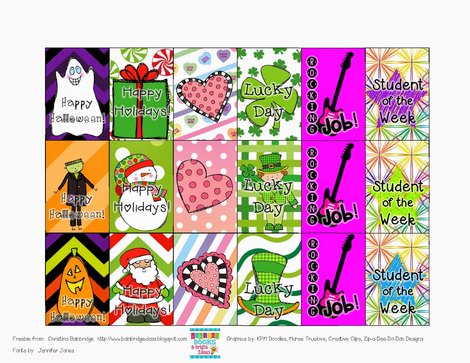 Welcome To The Uni-Corner: Celebrating Students With Printable pertaining to Brag Tags Free Printable Snow Day