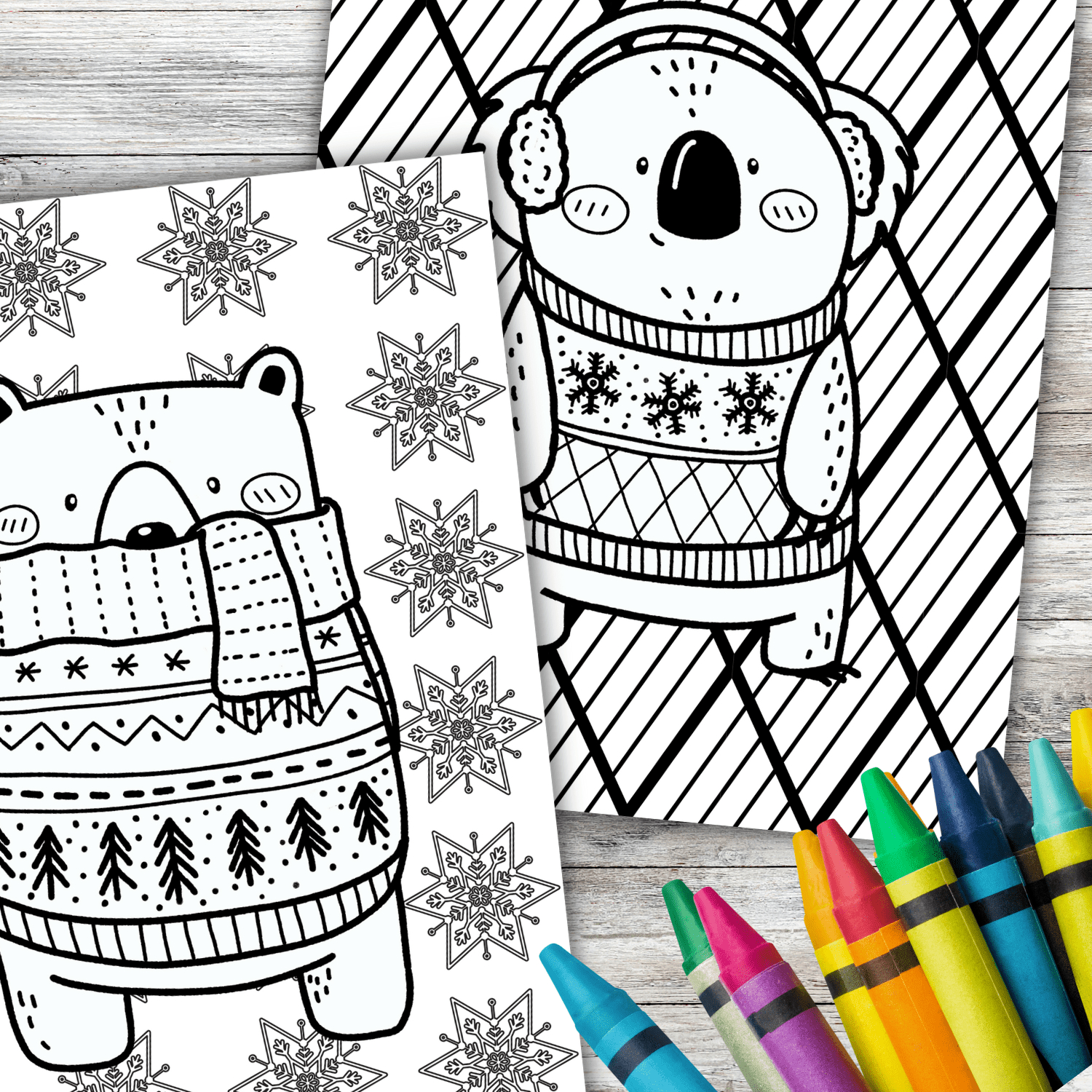 Winter Animal Coloring Pages {Free!} • In The Bag Kids&amp;#039; Crafts inside Free Printable Winter Animals