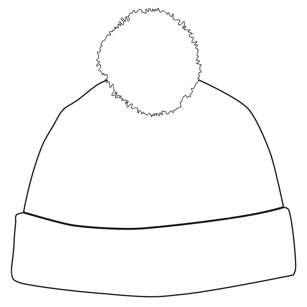 Winter Beanie Template Design A Winter Hat, Printable Winter intended for Winter Hat Outline Printable