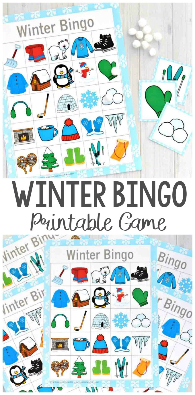 Winter Bingo Game - The Resourceful Mama regarding Winter Bingo Game Printable