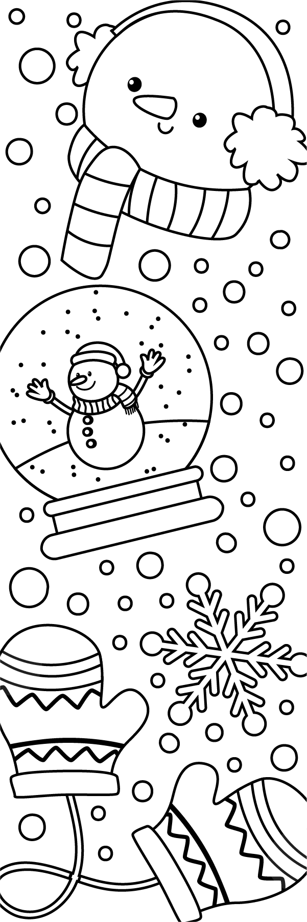 Winter Bookmarks Printable - Kids Activity Zone throughout Free Printable Winter Bookmarks To Color