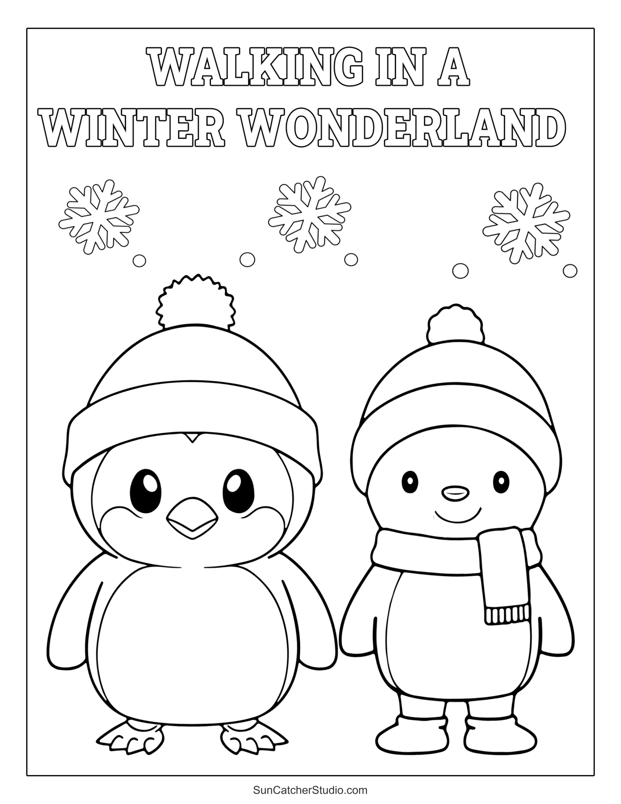 Winter Coloring Pages And Coloring Sheets – Free Printables in Winter Wonderland Printable Coloring Pages