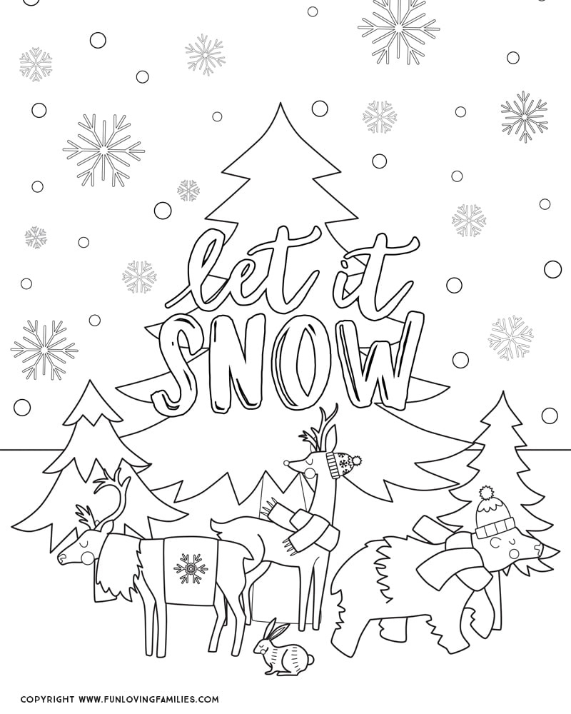 Winter Coloring Pages For Kids - Fun Loving Families regarding Free Printable Winter Color Sheets