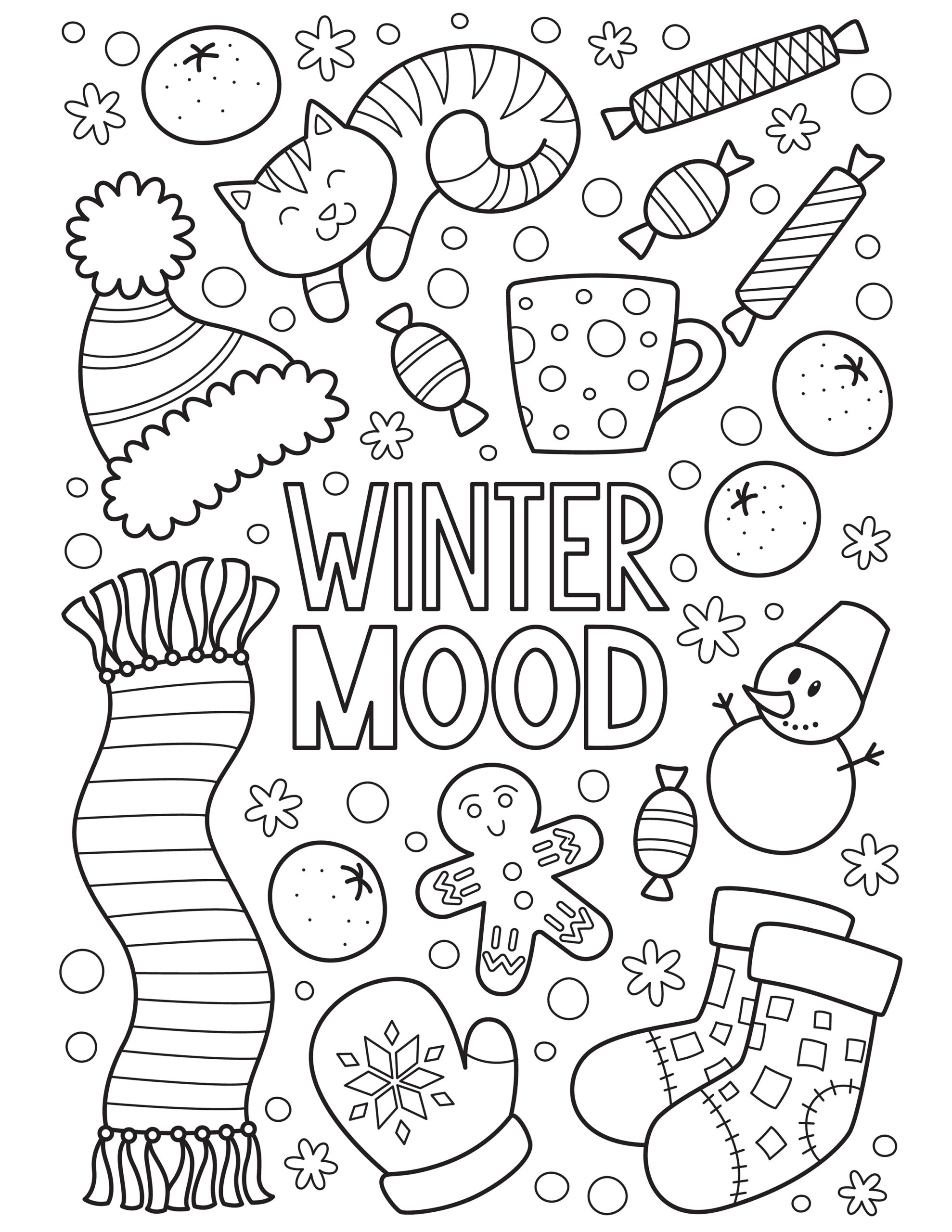 Winter Coloring Pages For Kids - Happy Toddler Playtime throughout Winter Coloring Pages For Kids Free Printable