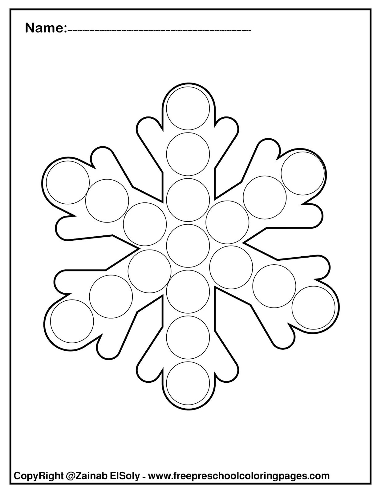 Winter Dot Painting Free Printable intended for Winter Dot Marker Printables