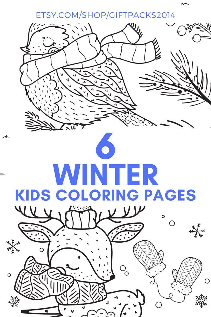 Winter Forest Animals Coloring Pages, Woodland Animal Coloring Page within Printable Winter Animals Coloring Pages