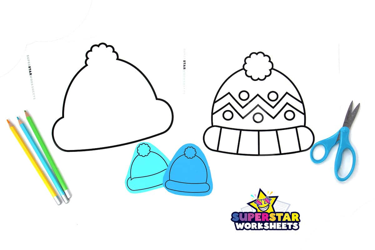 Winter Hat Template (Free Printables) - Superstar Worksheets regarding Free Printable Winter Hats