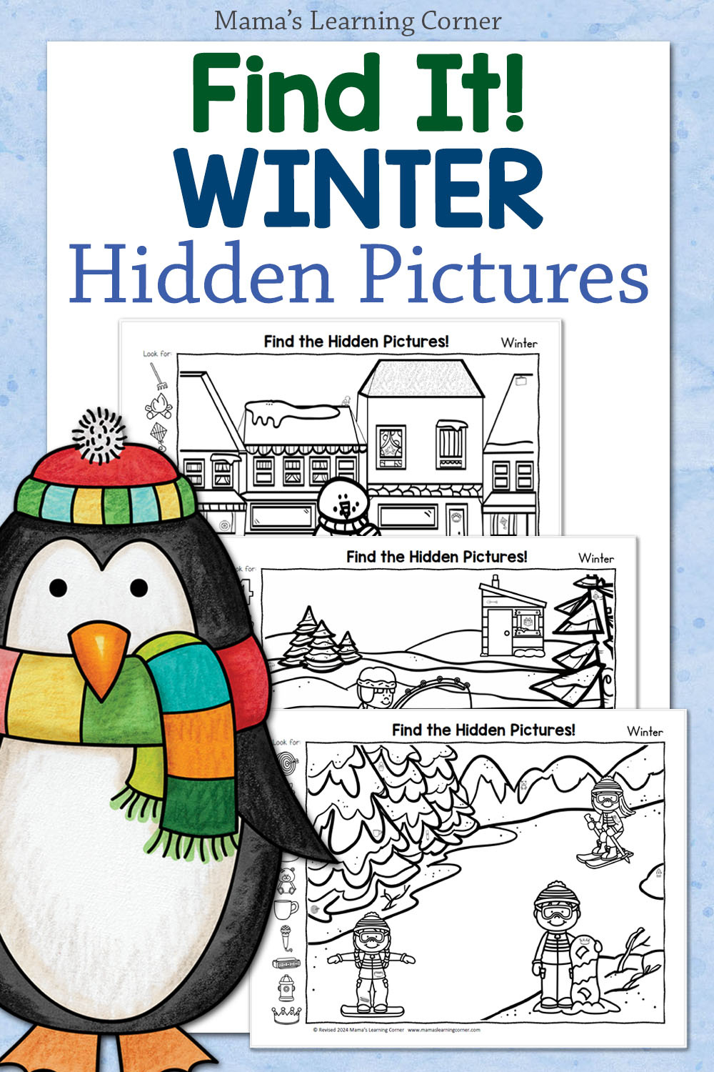 Winter Hidden Picture Printables For Kids - Mamas Learning Corner with regard to Printable Winter Hidden Pictures