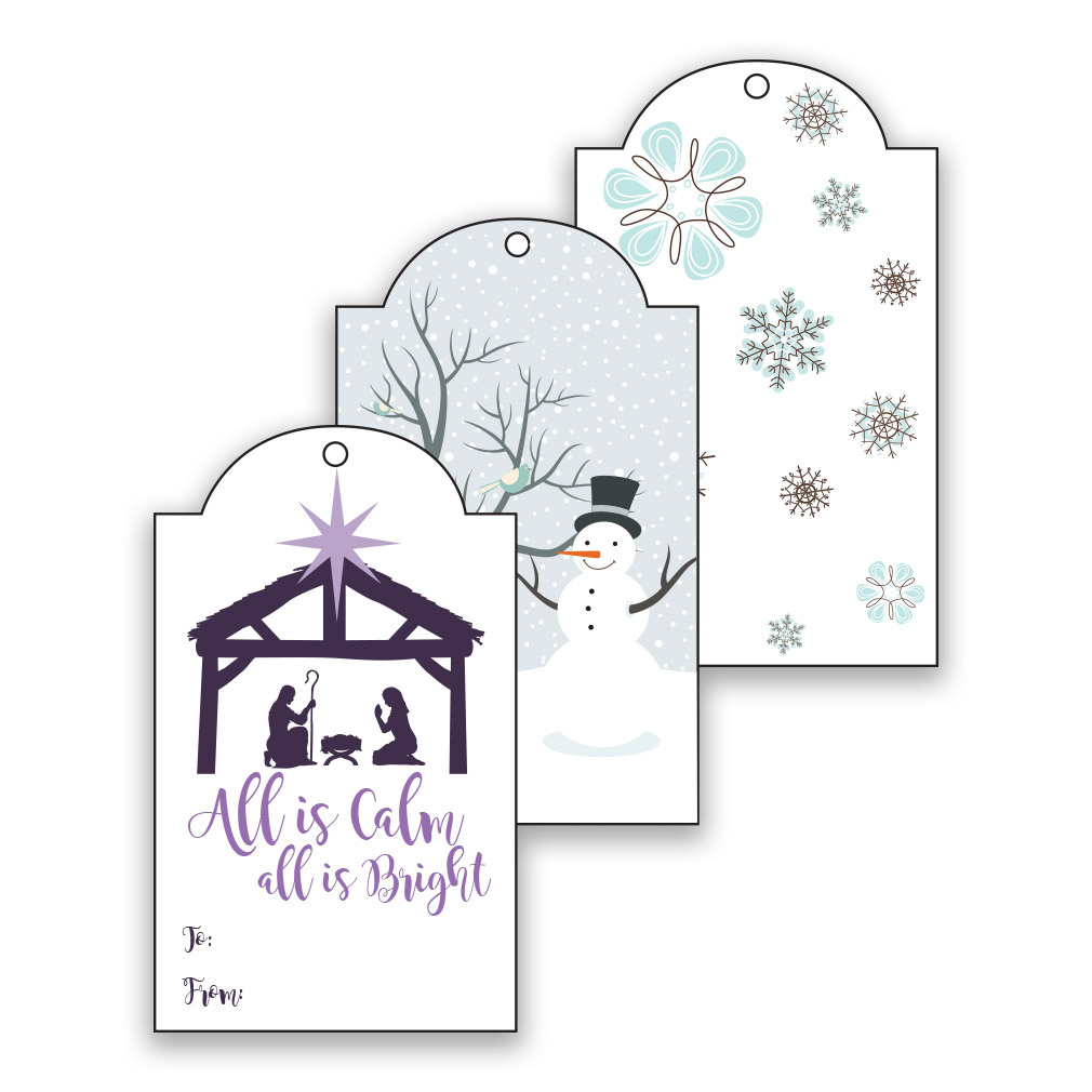 Winter Lds Christmas Gift Tags - Digital Download In Lds Holiday in Winter Gift Tags Printable