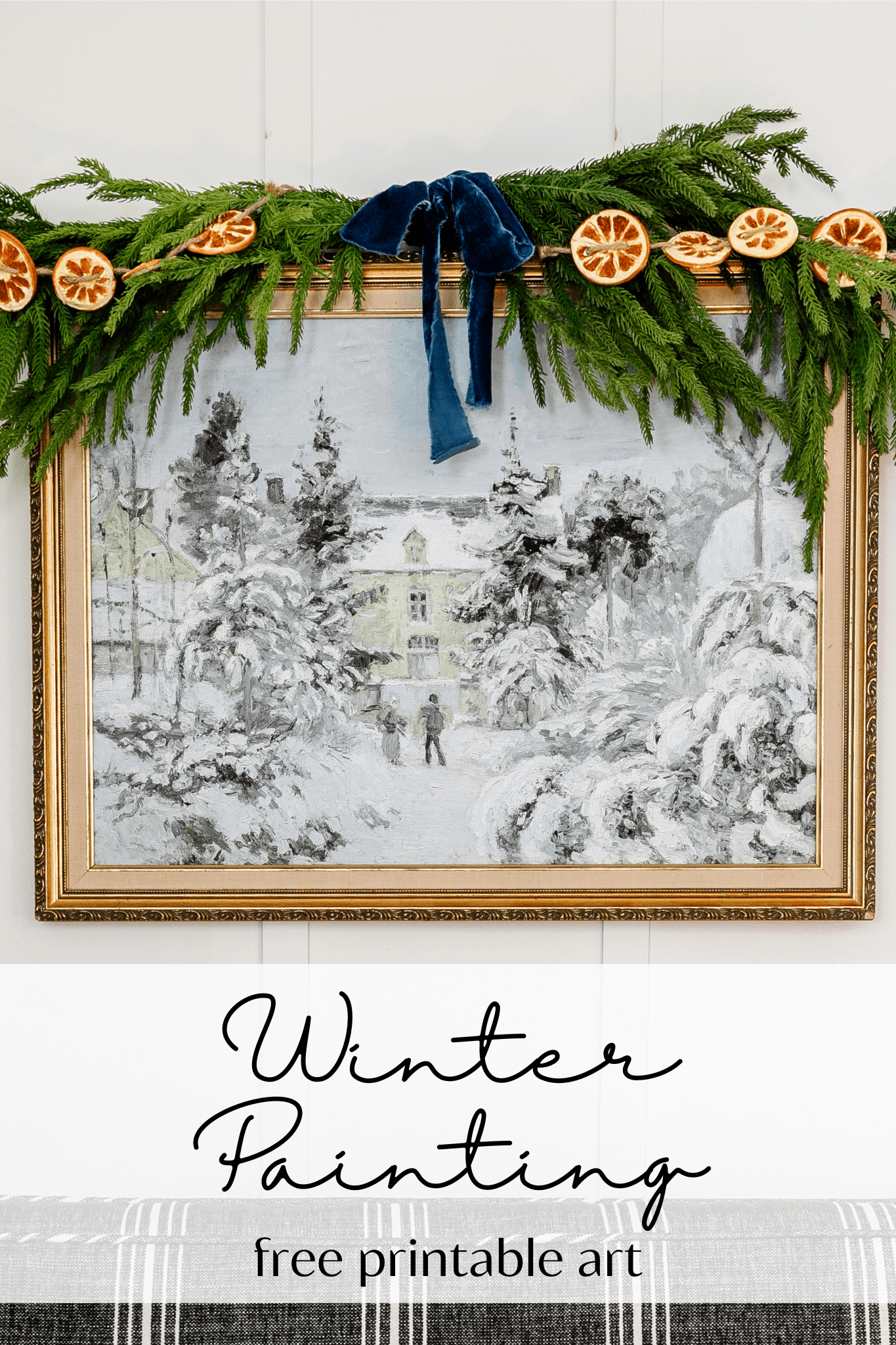 Winter Painting Free Art Printable To Frame Anywhere - Bless&amp;#039;Er House with Free Printable Winter Art