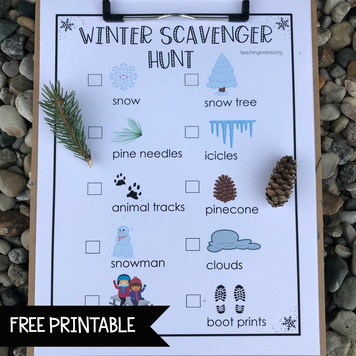 Winter Scavenger Hunt with regard to Printable Winter Scavenger Hunt