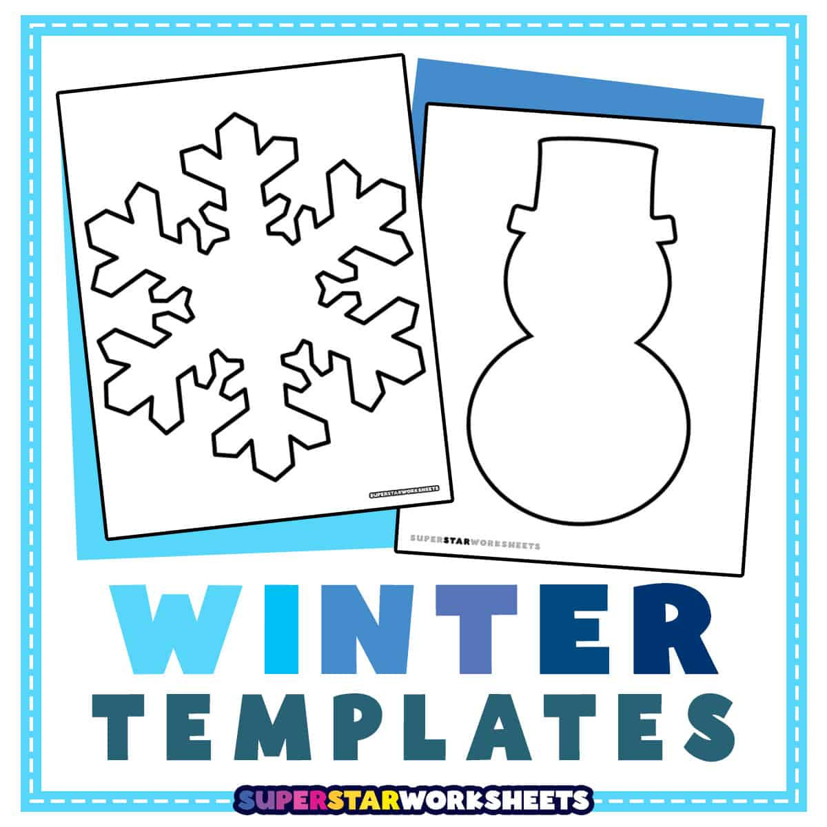 Winter Templates (Free Printables) - Superstar Worksheets in Free Printable Winter Stencils