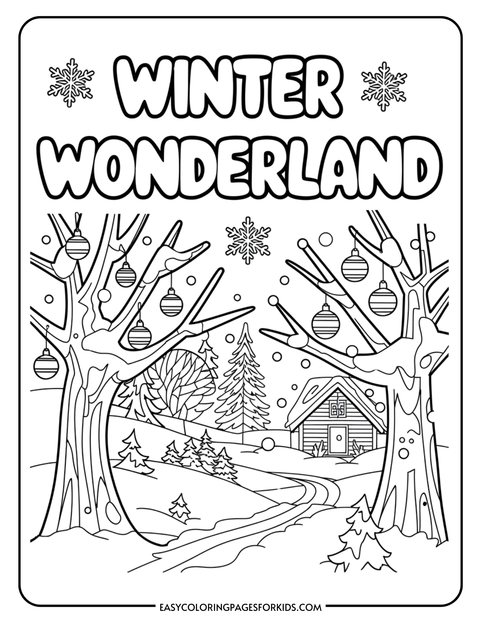 Winter Wonderland Coloring Pages (9 Free Printable Pages) - Easy throughout Winter Wonderland Printable Coloring Pages