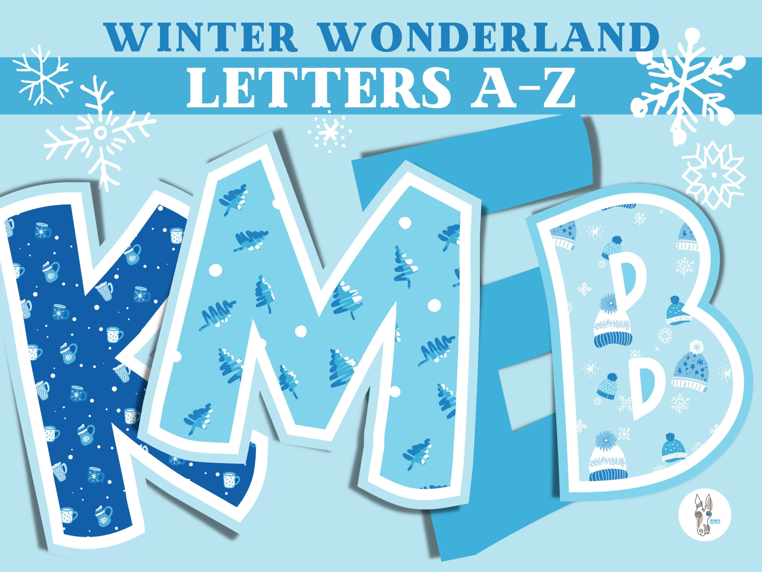 Winter Wonderland Letters &amp;amp; Numbers -Holiday Bulletin Board regarding Winter Wonderland Letters Printable