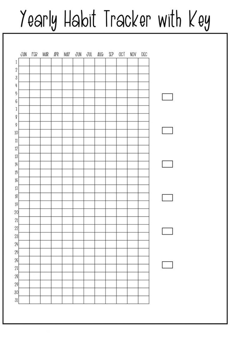 Yearly Habit Tracker Free Printable - Track A Habit All Year Long regarding Free Printable Yearly Habit Tracker