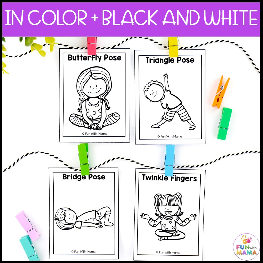Yoga Cards For Kids - Great For Brain Breaks - Fun With Mama in Free Printable Winter Yoga Cards