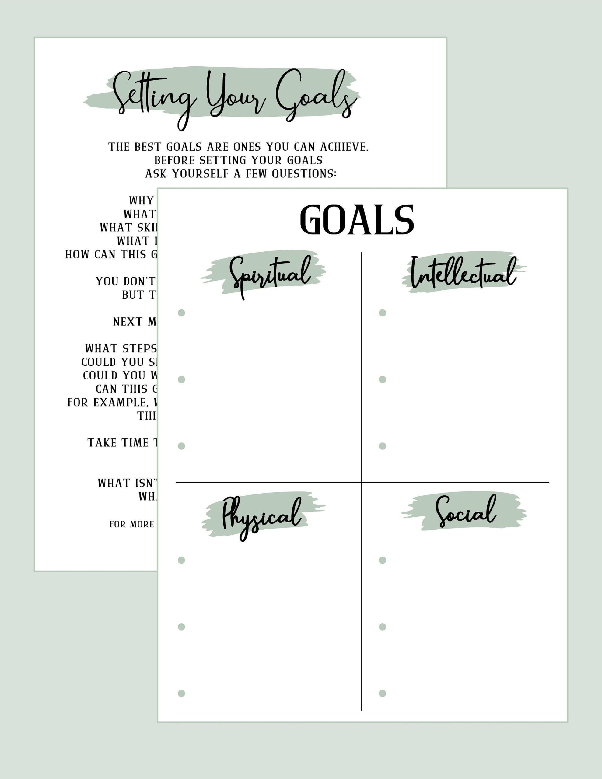 Youth Four Goals Printable Sheet, Lds Youth Goals Printable, Goal within Printable Lds Goal Setting Worksheet