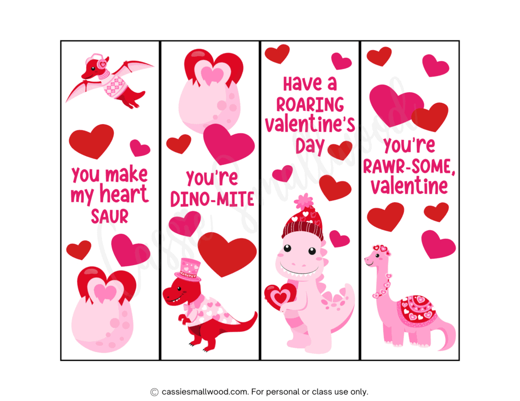 100 Ridiculously Cute Free Printable Valentine Bookmarks - Cassie in Printable Valentine Bookmarks
