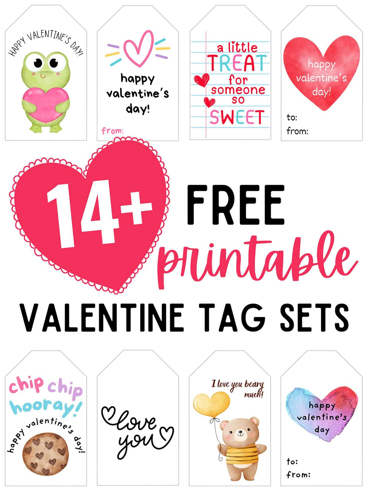 14+ Free Printable Valentine&amp;#039;S Day Tags - Aubree Originals regarding Printable Valentine Tags Free
