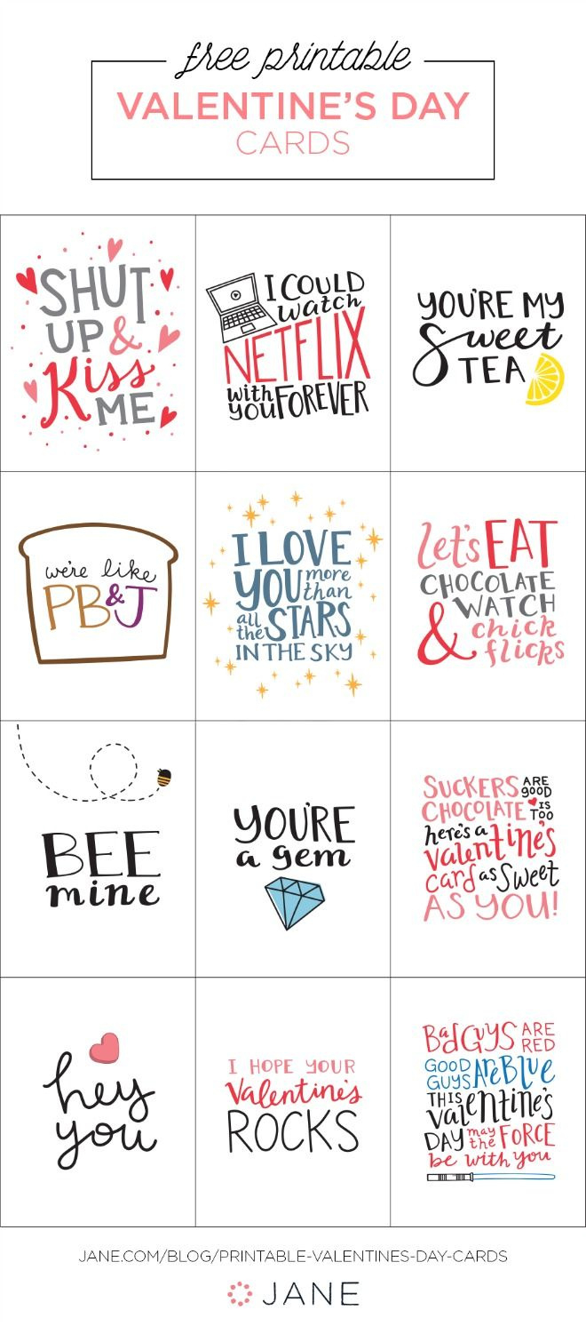 17 Free Printable Valentine Greeting Cards for Printable Valentine Sentiments