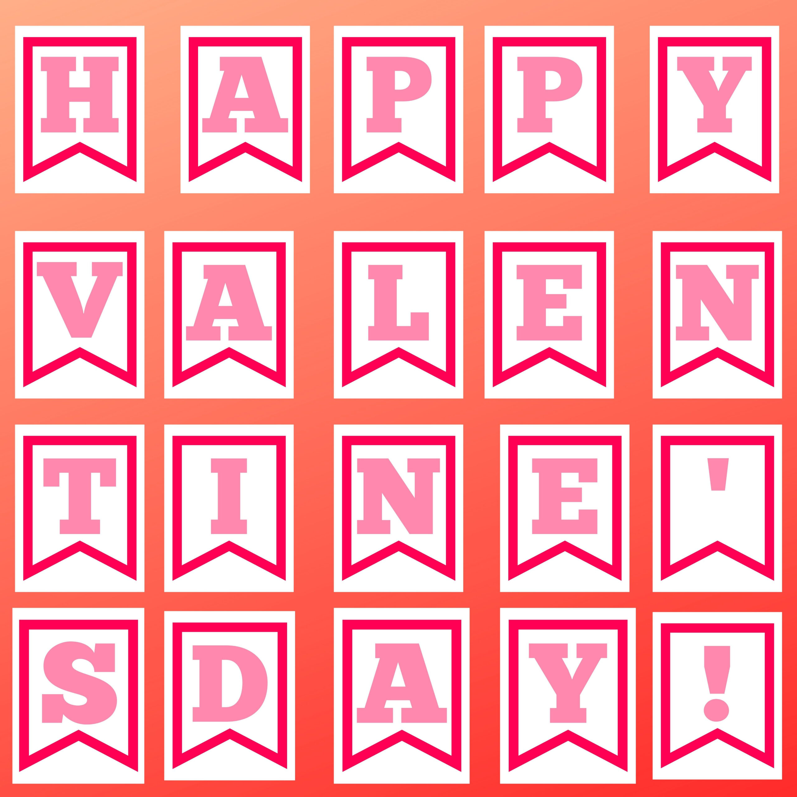 4 Easy Diy Valentine&amp;#039;S Day Printable Banners (Free!) - The intended for Valentines Day Banner Free Printable