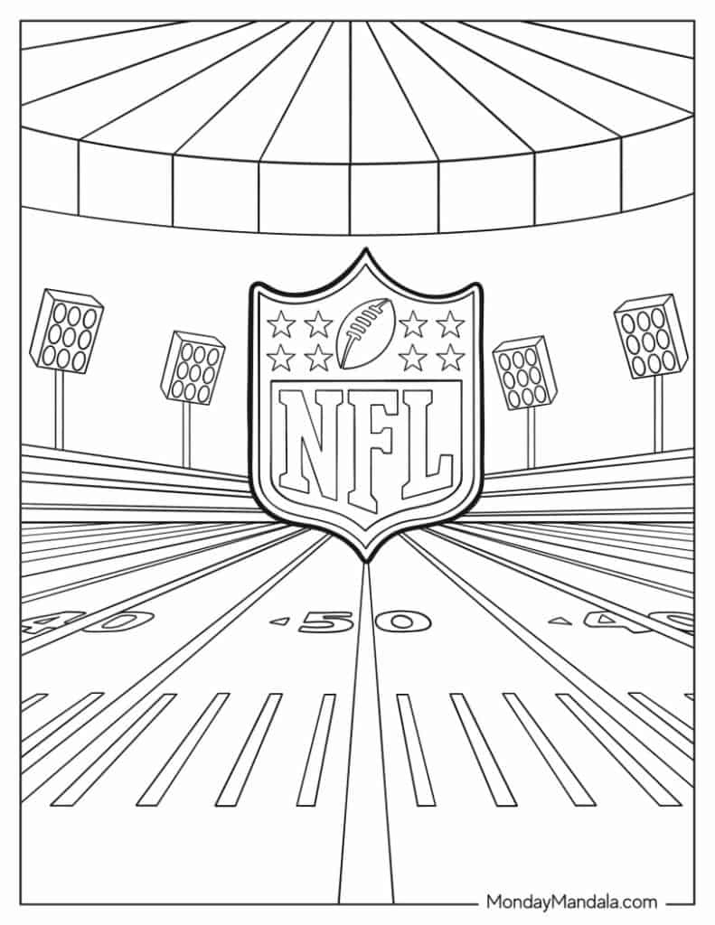 42 Football Coloring Pages (Free Pdf Printables) pertaining to Super Bowl Coloring Sheets Printable