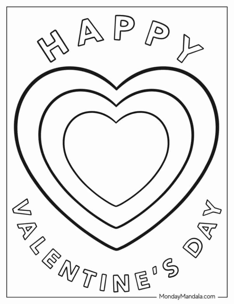 60 Heart Coloring Pages (Free Pdf Printables) with regard to Printable Valentine Hearts To Color