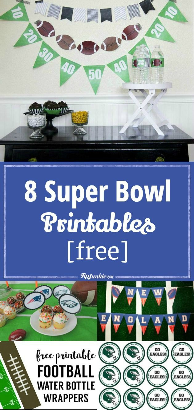 8 Super Bowl Printables [Free] with regard to Free Printable Super Bowl Party Decorations