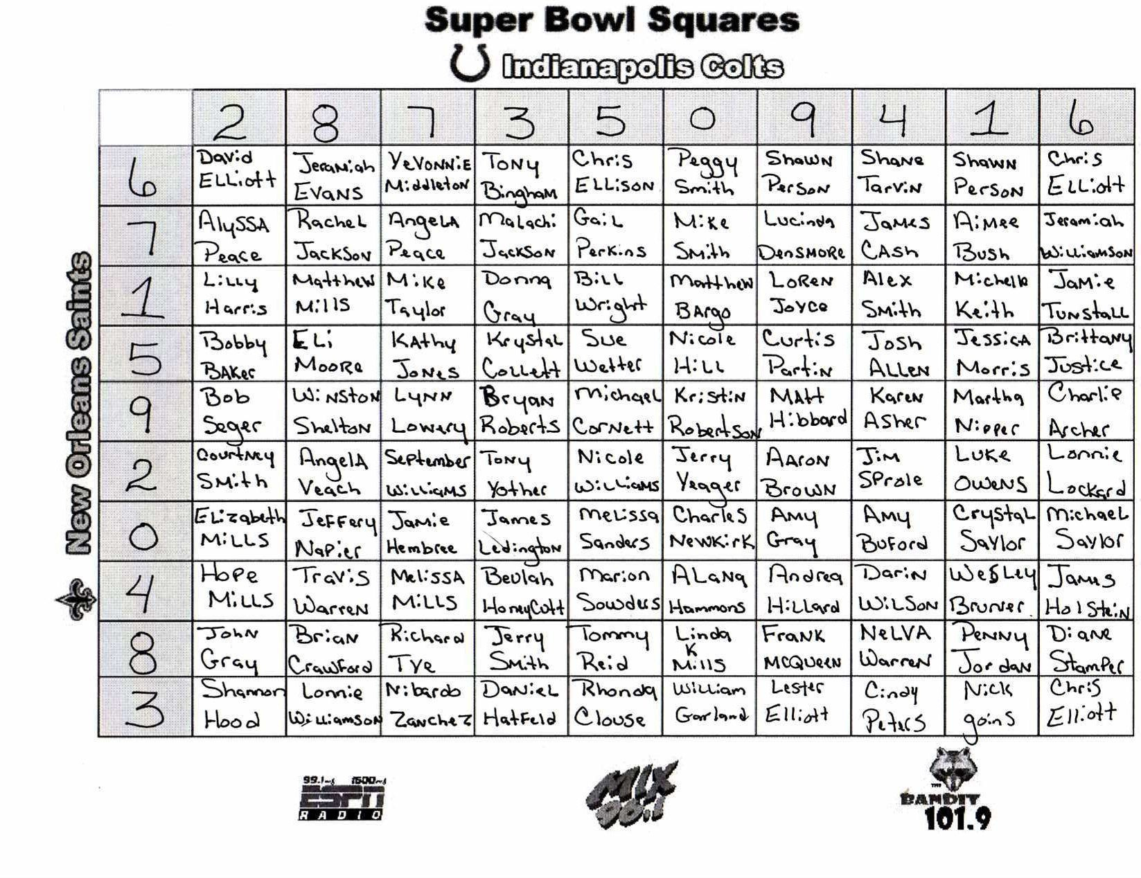9 Super Bowl Squares Ideas To Save Today | Superbowl Party throughout Super Bowl 51 Prop Bets Printable