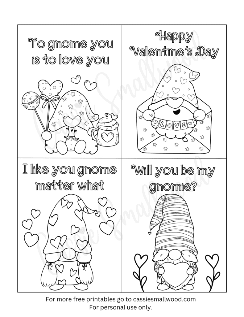 93 Cutest Printable Valentine&amp;#039;S Day Cards To Color - Cassie Smallwood in Printable Coloring Valentines Day Cards