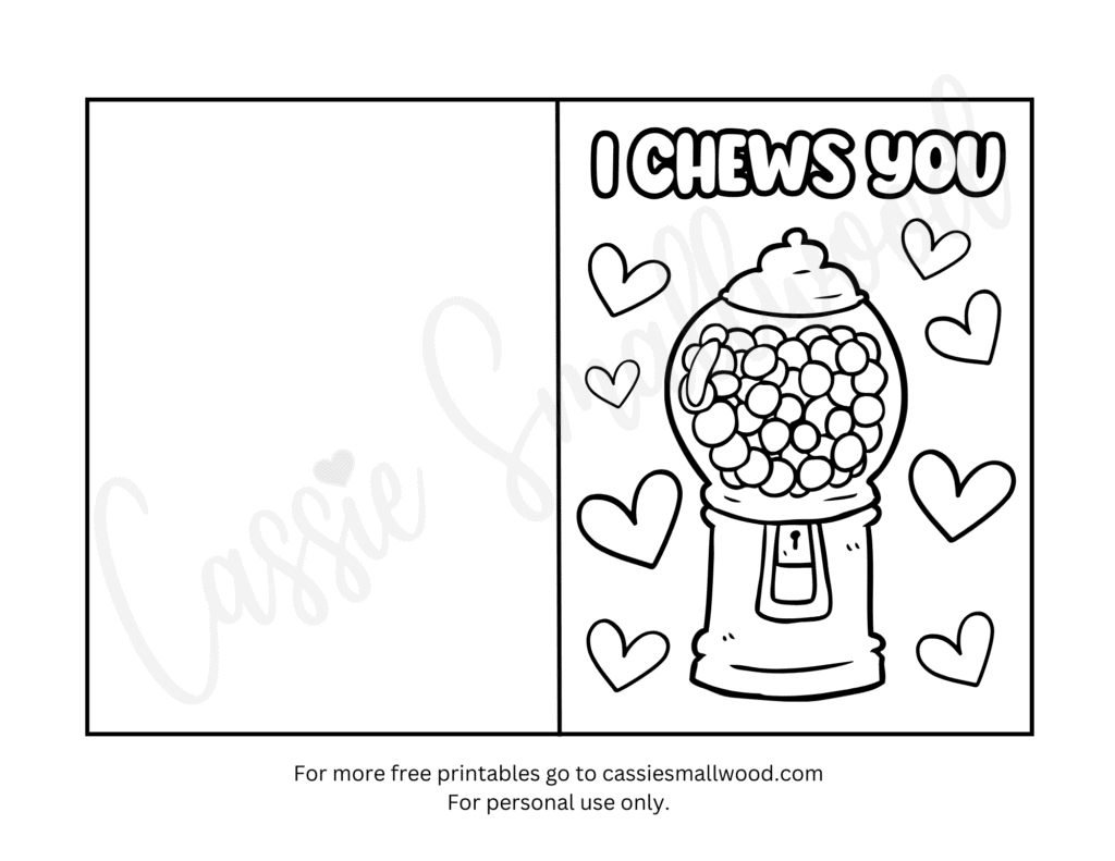 93 Cutest Printable Valentine&amp;#039;S Day Cards To Color - Cassie Smallwood regarding Coloring Printable Valentine Cards