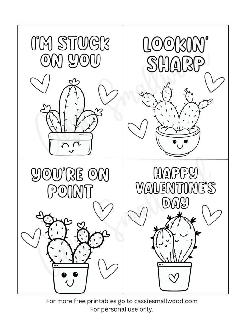 93 Cutest Printable Valentine'S Day Cards To Color - Cassie Smallwood within Printable Valentine Pages