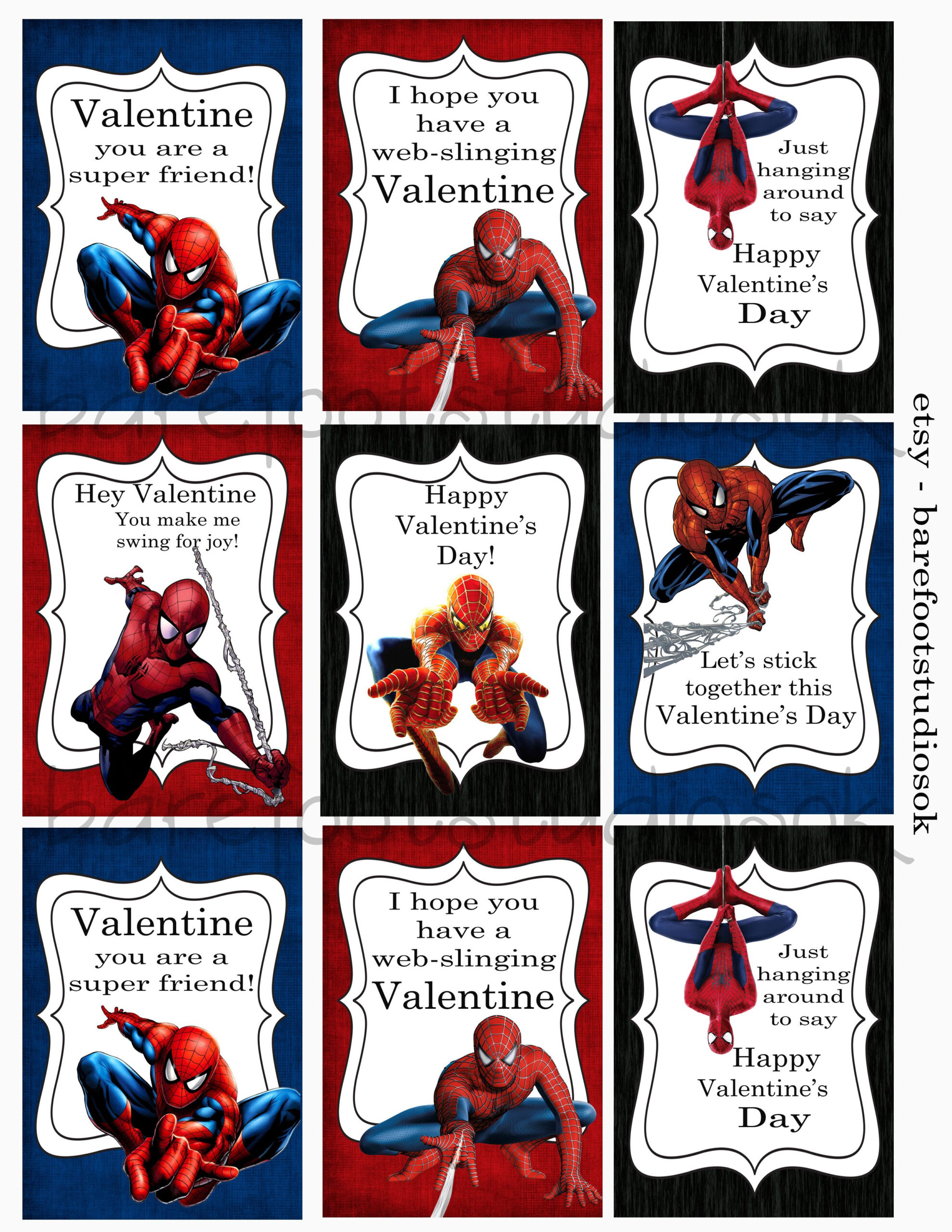 Coloring Page Spiderman/Spidey &amp;amp; His Amazing Friends Printable with Printable Spiderman Valentines Cards
