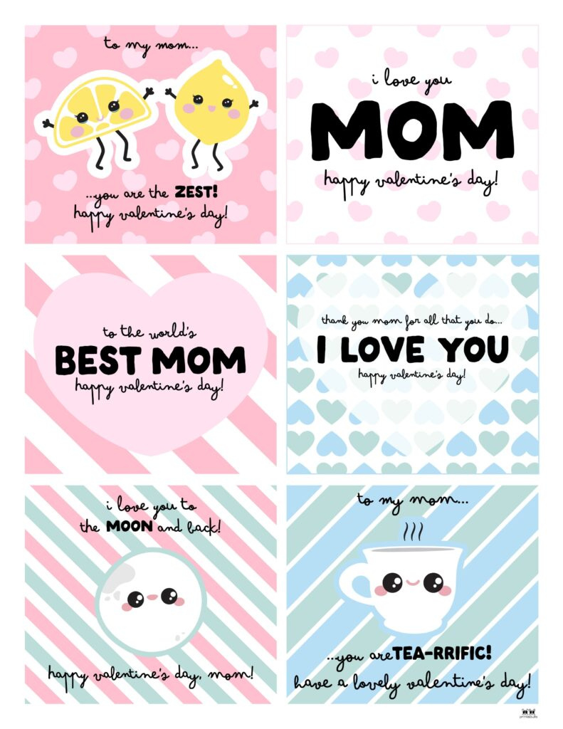 Create Valentine Printable Valentine'S Card For Mom | Instant regarding Printable Valentine Cards For Mom