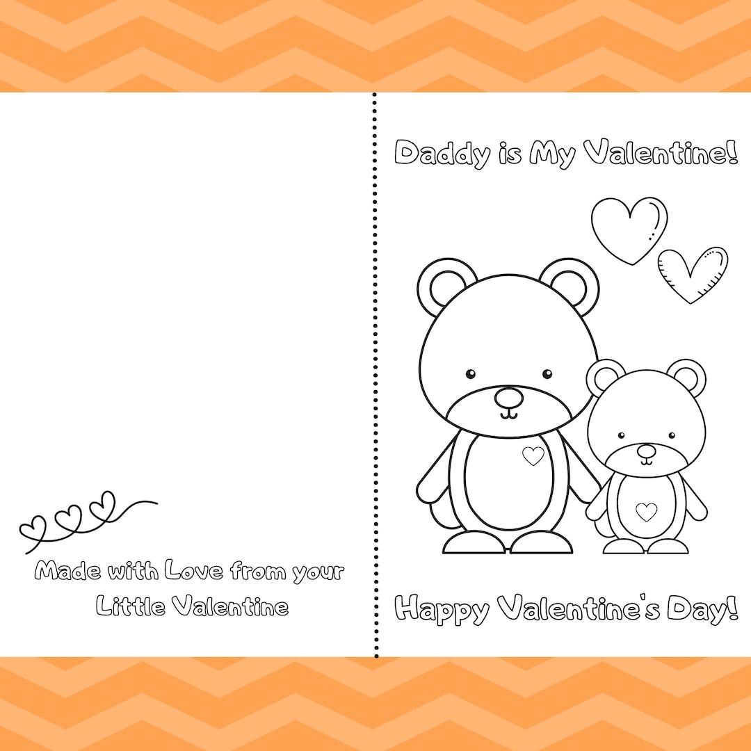 Daddy Is My Valentine Printable Foldable Kid Valentine Card To with Printable Valentine Cards For Dad