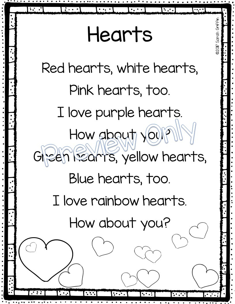 Daughters And Kindergarten: 5 Valentine'S Day Poems For Kids within Printable Valentine Poem From Child To Parent