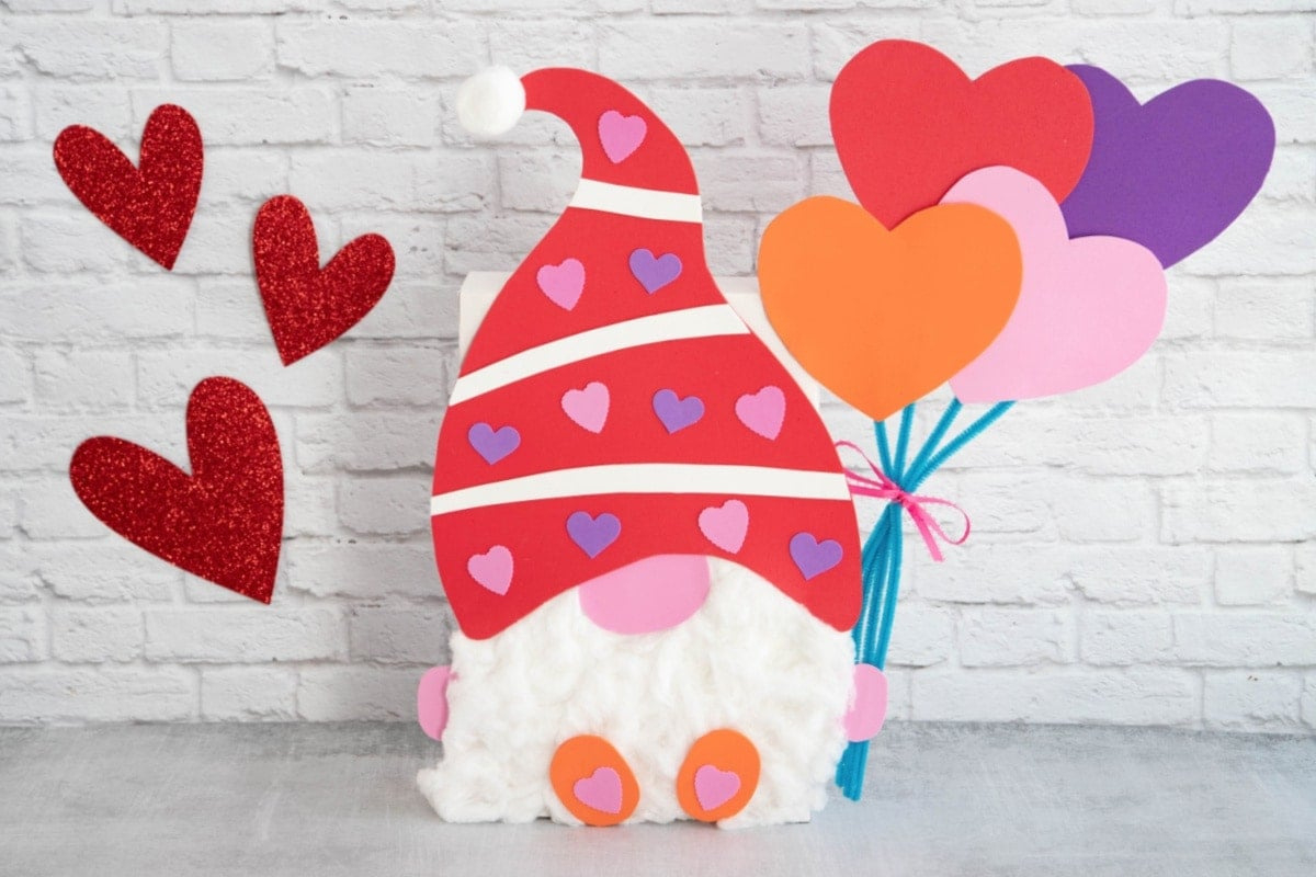 Diy Gnome Valentine Box (With Printable Template) - Fun Money Mom for Printable Valentine Gnome Templates