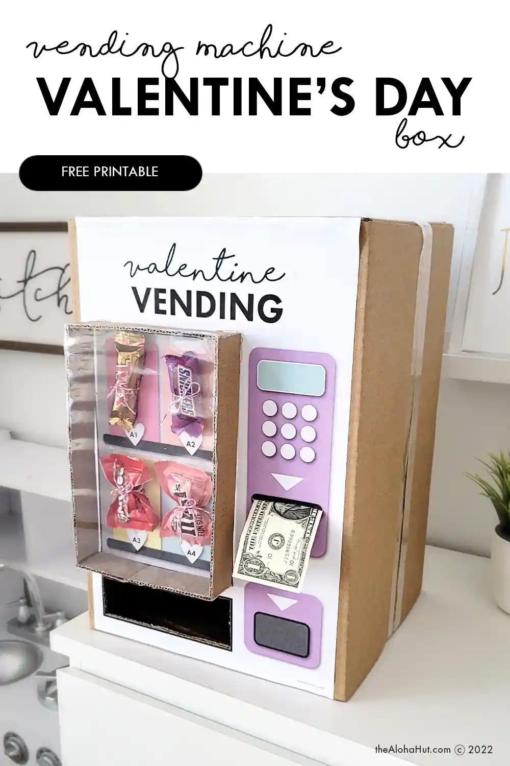 Easy Valentine&amp;#039;S Day Boxes – Valentine Vending Machine - The Aloha Hut in Printable Valentine Box Decorations
