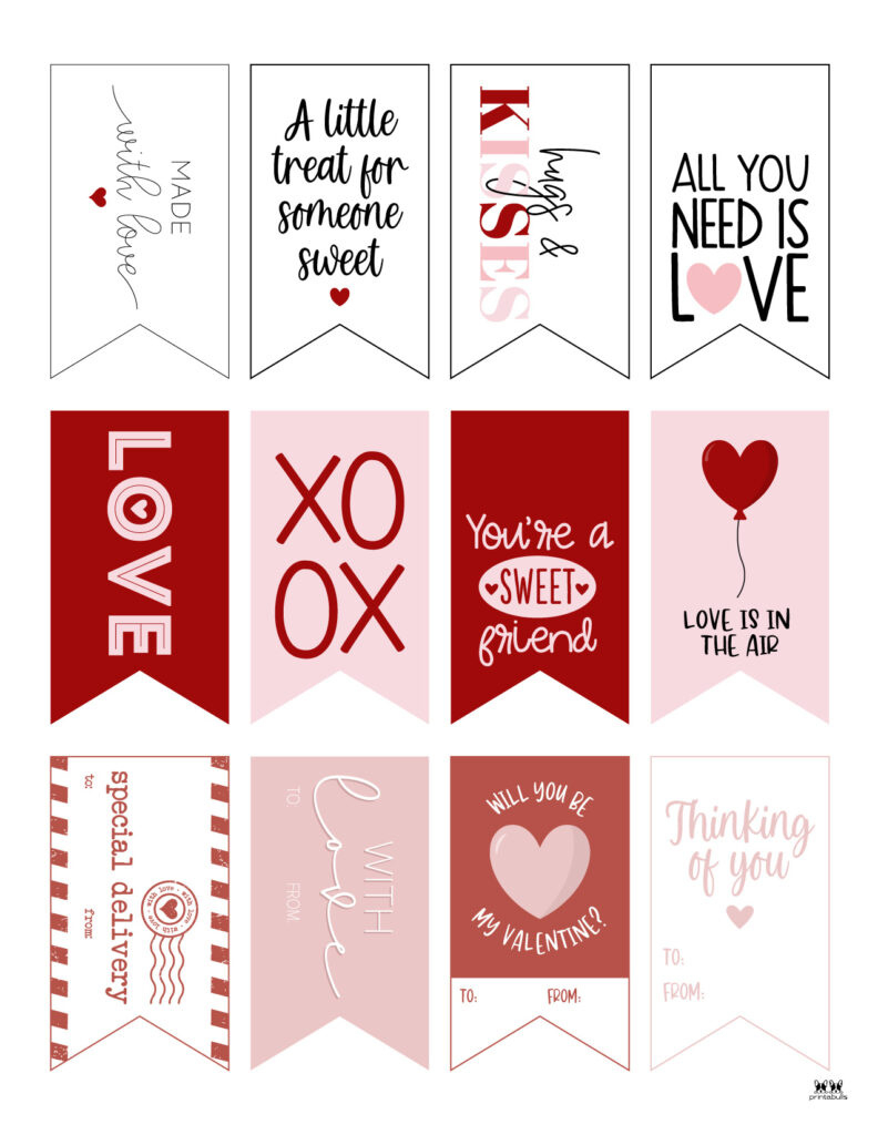 Editable Valentine 20 Free Printable Valentine&amp;#039;S Day Gift Tags inside Printable Valentine&amp;amp;#039;s Tags